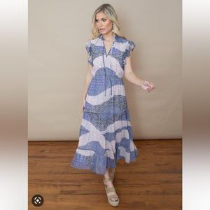 BB Dakota All Mixed Up Purple Midi Dress 6